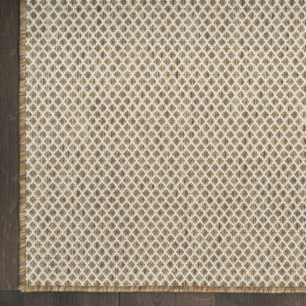 4' X 6' Navy Blue Geometric Indoor Outdoor Area Rug Homeroots Outdoor