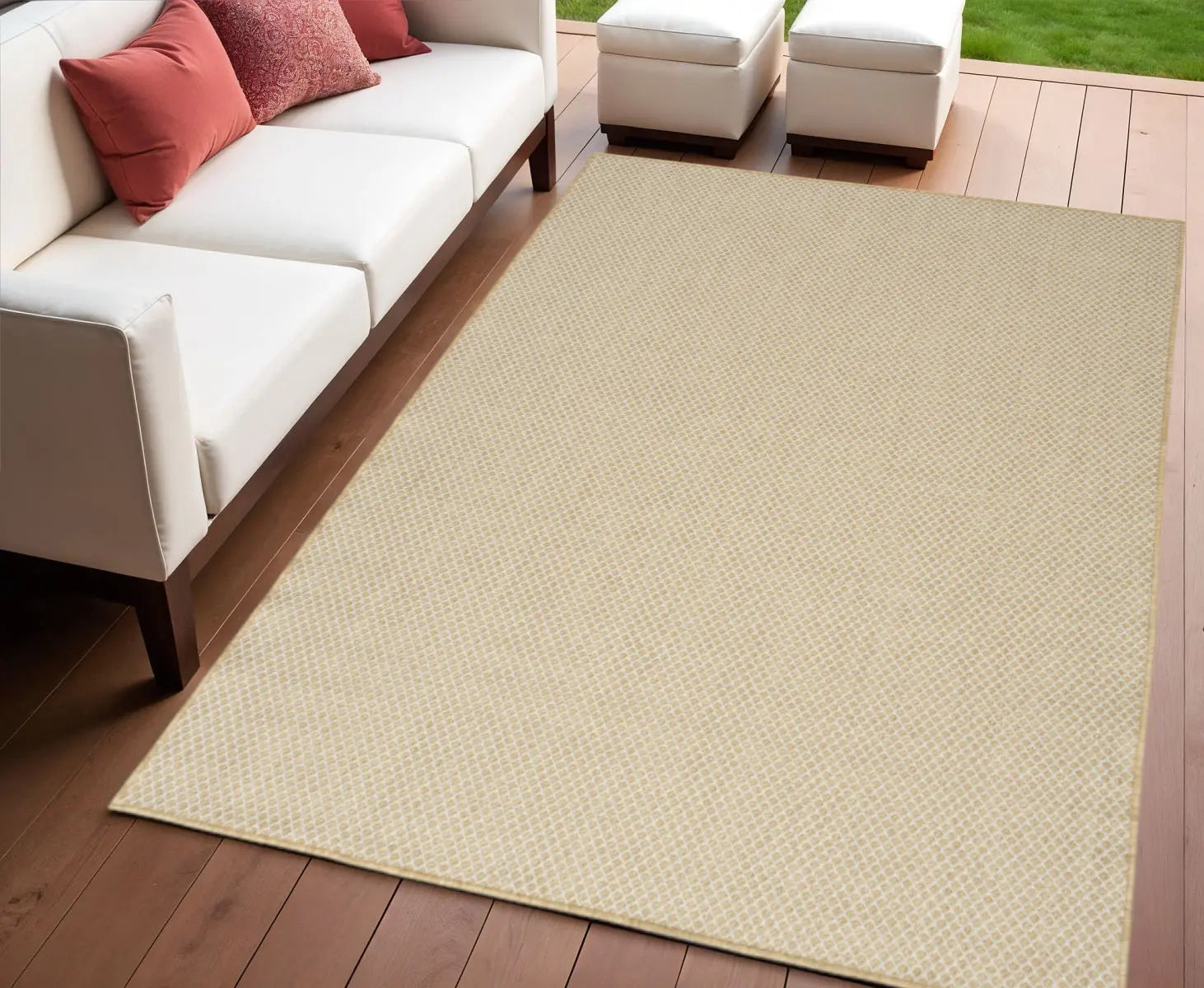 4' X 6' Navy Blue Geometric Indoor Outdoor Area Rug Homeroots Outdoor