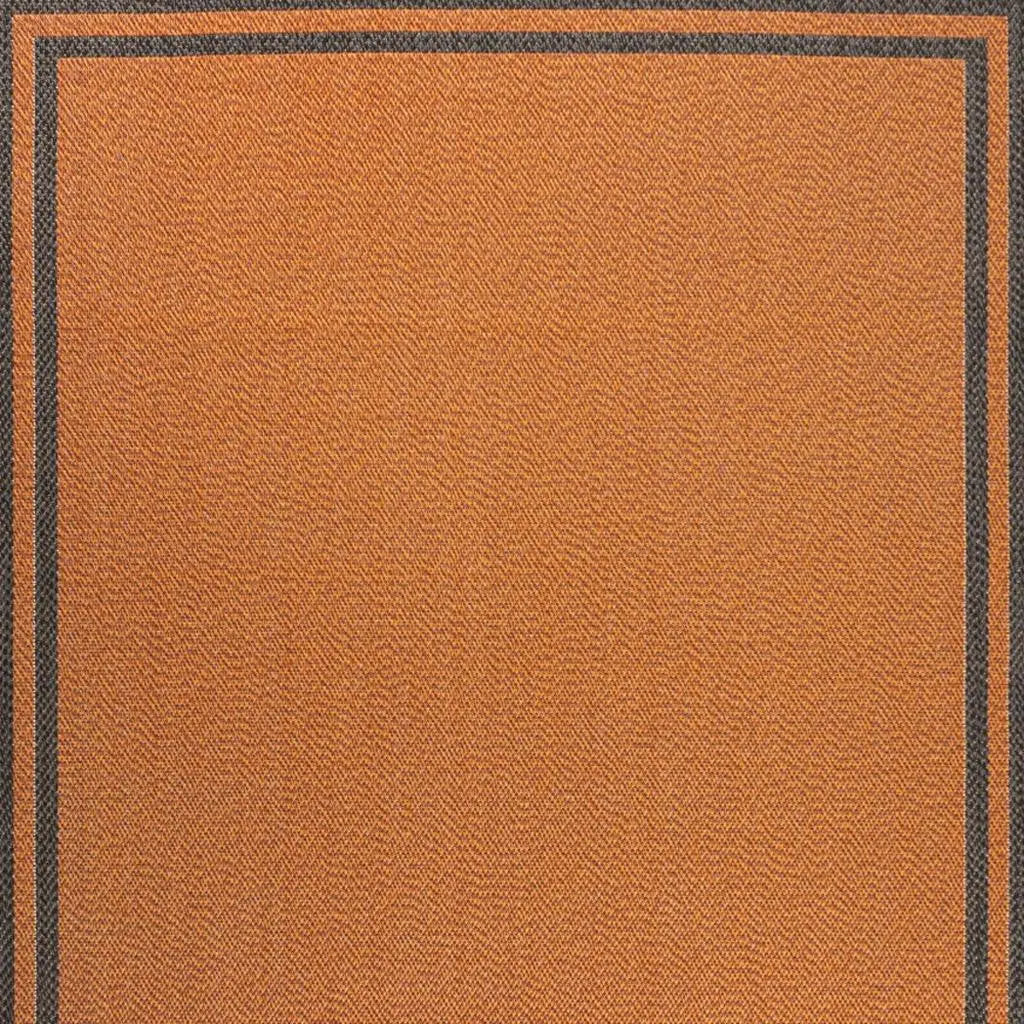 4' X 6' Orange And Dark Gray Striped Indoor Outdoor Area Rug Homeroots Outdoor