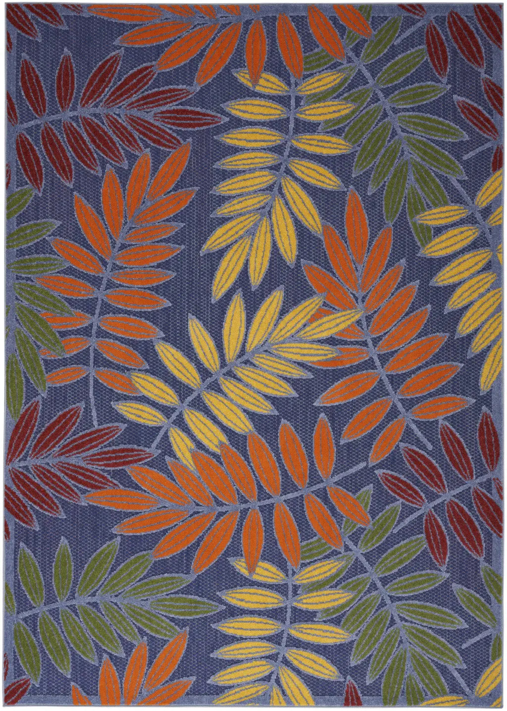 4' X 6' Orange Green And Blue Indoor Outdoor Area Rug Homeroots Outdoor