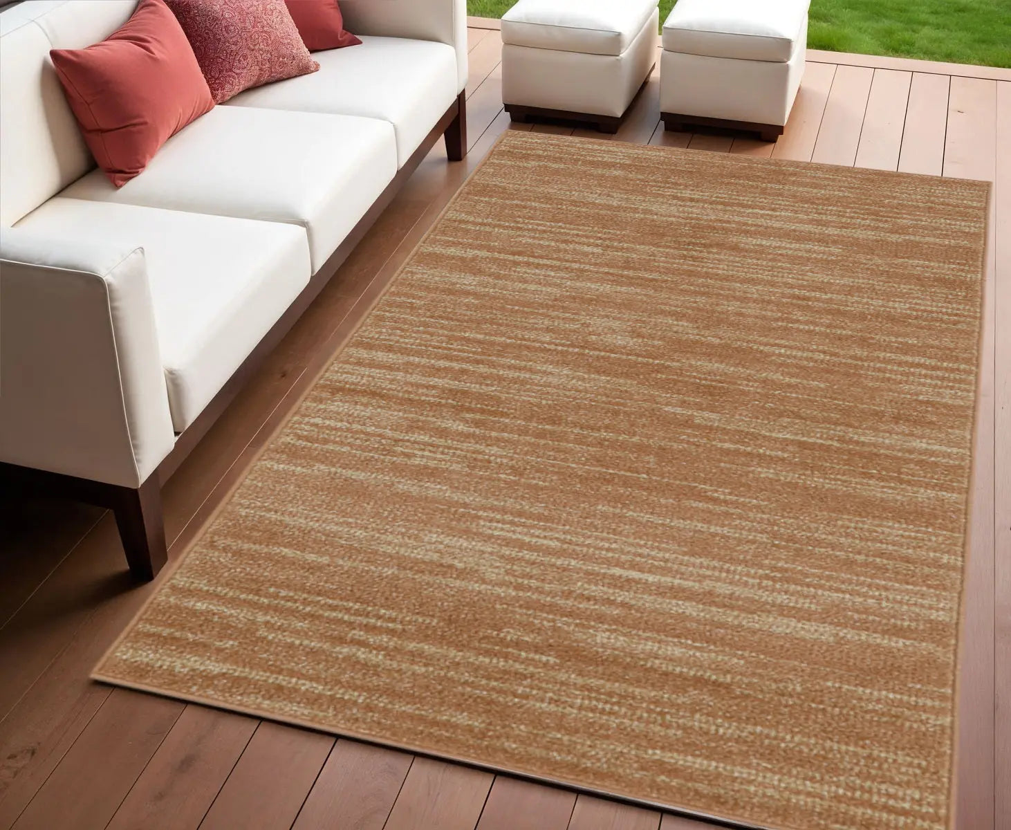 4' X 6' Rust Abstract Indoor Outdoor Area Rug Homeroots Outdoor
