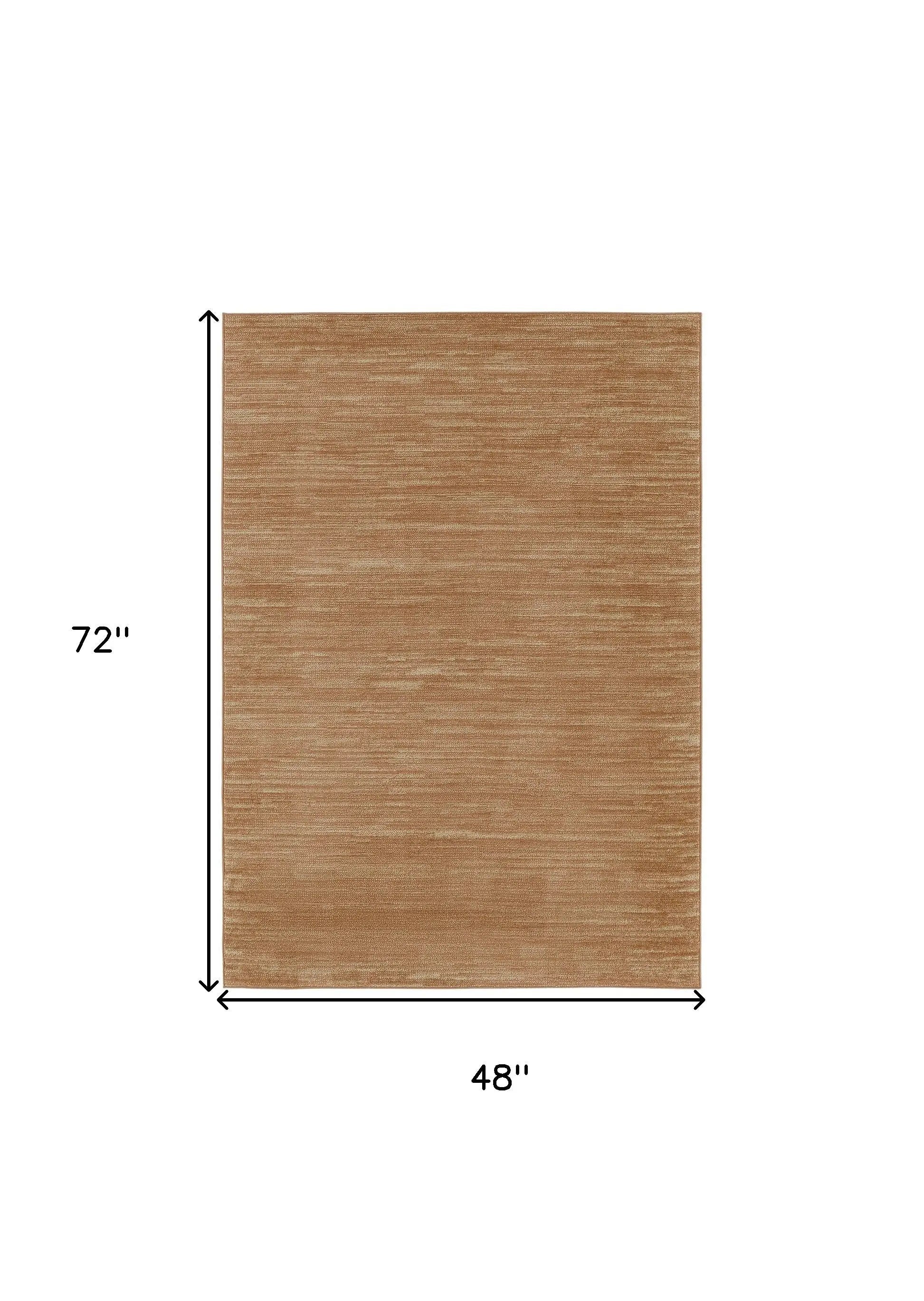 4' X 6' Rust Abstract Indoor Outdoor Area Rug Homeroots Outdoor