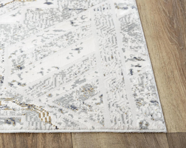 4' X 6' Stone Beige Gray And Ivory Geometric Area Rug Homeroots Home Decor
