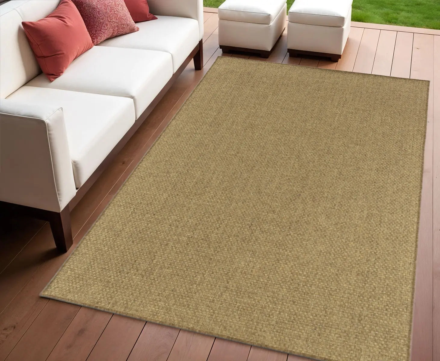 4' X 6' Tan Indoor Outdoor Area Rug Homeroots Outdoor