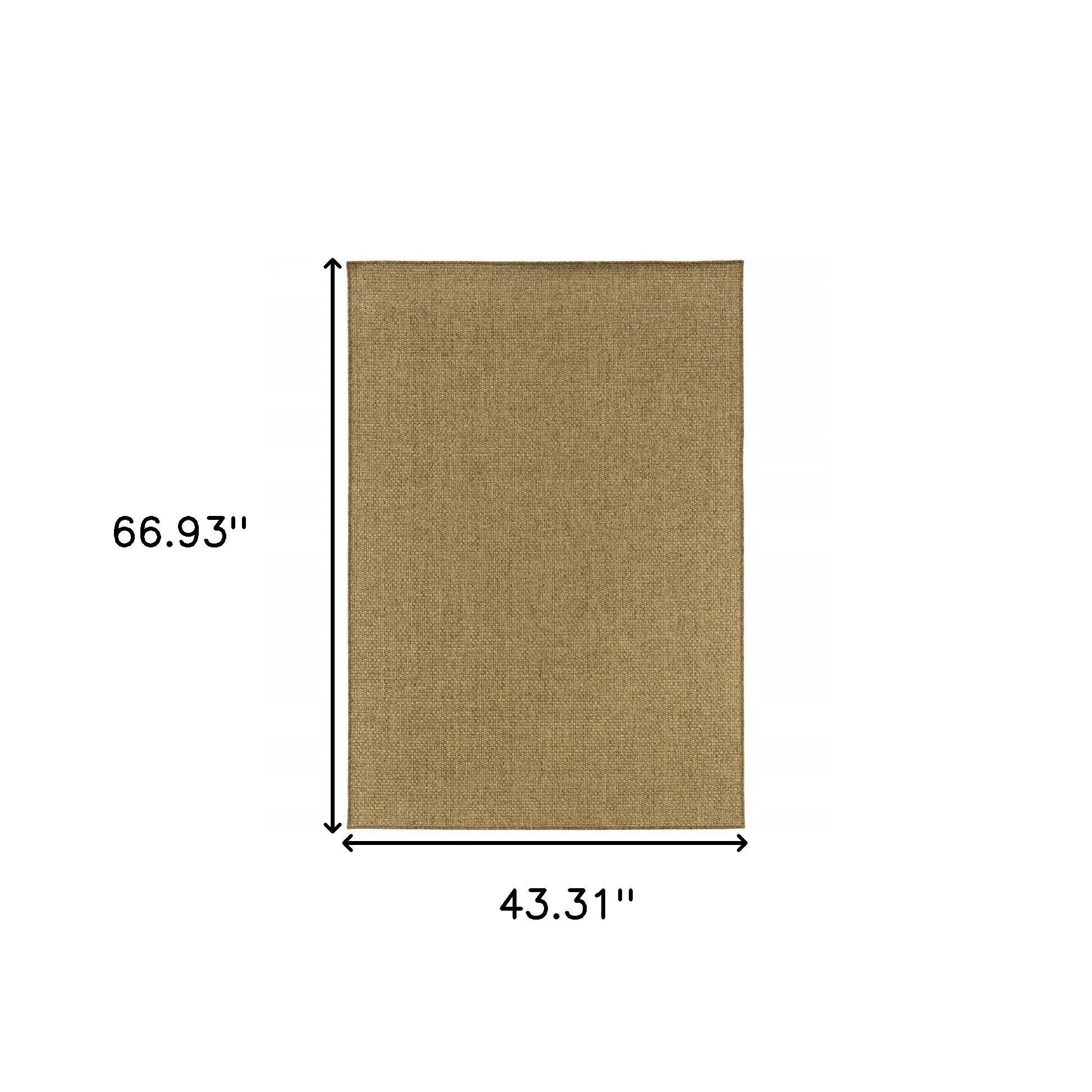 4' X 6' Tan Indoor Outdoor Area Rug Homeroots Outdoor