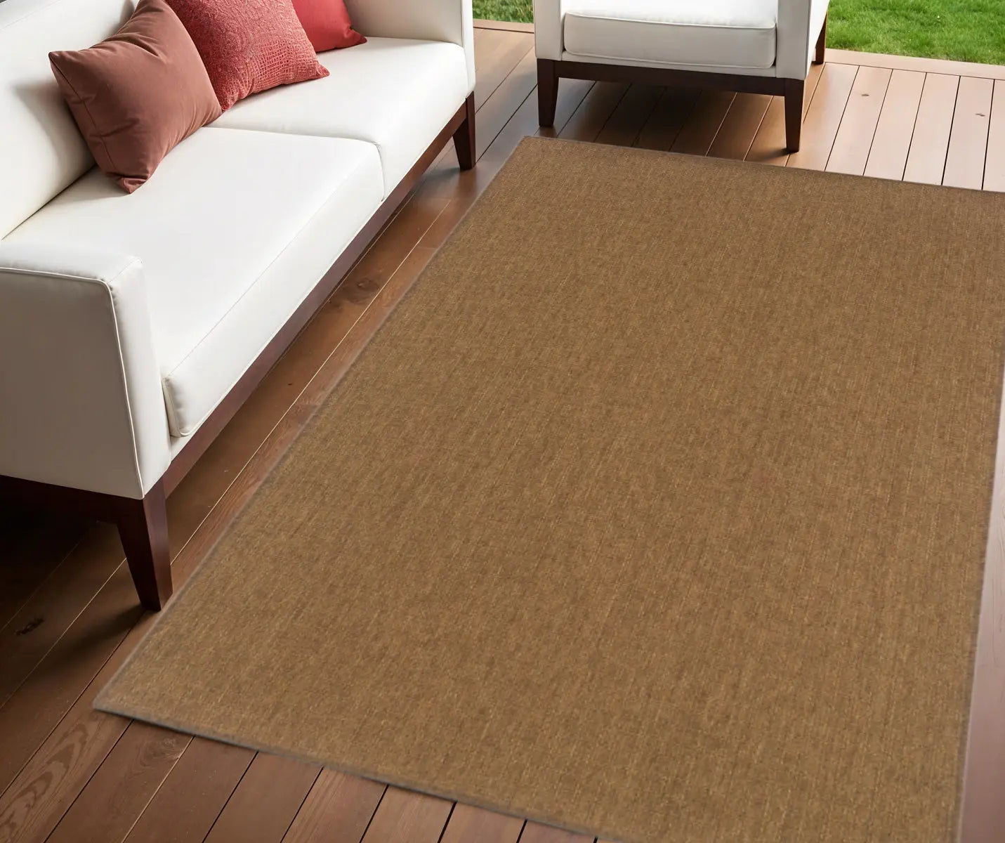 4' X 6' Tan Stain Resistant Indoor Outdoor Area Rug Homeroots Outdoor