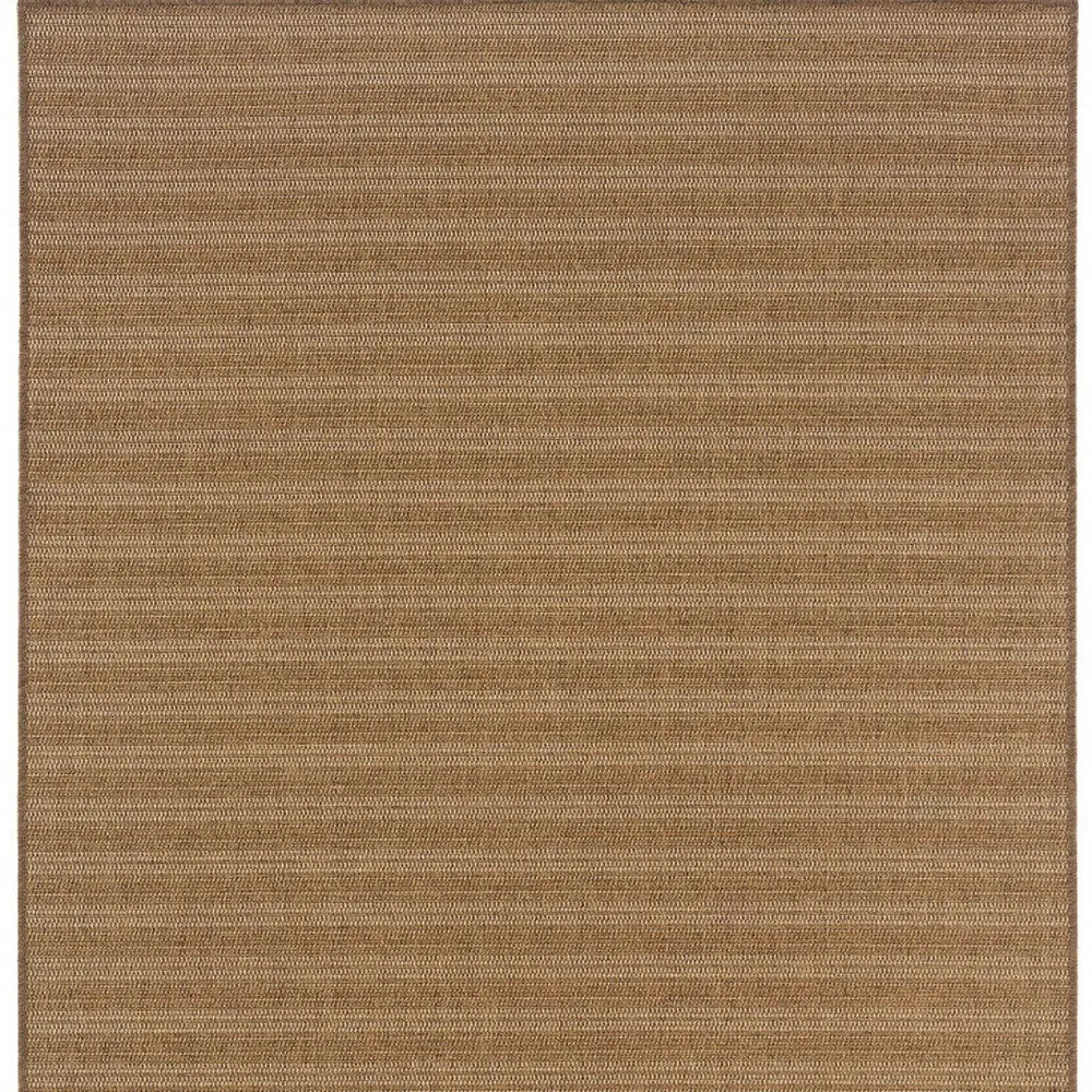 4' X 6' Tan Striped Stain Resistant Indoor Outdoor Area Rug Homeroots Outdoor