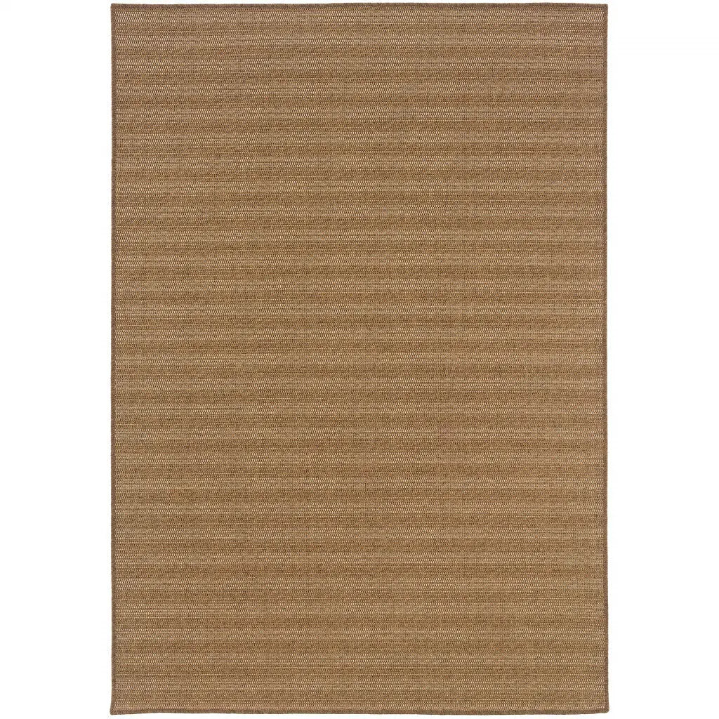 4' X 6' Tan Striped Stain Resistant Indoor Outdoor Area Rug Homeroots Outdoor