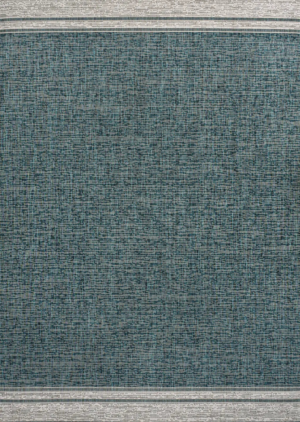 4' X 6' Turquoise And Cream Indoor Outdoor Area Rug Homeroots Outdoor