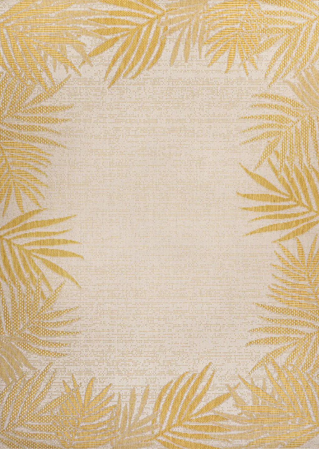4' X 6' Yellow And Cream Floral Indoor Outdoor Area Rug Homeroots Outdoor