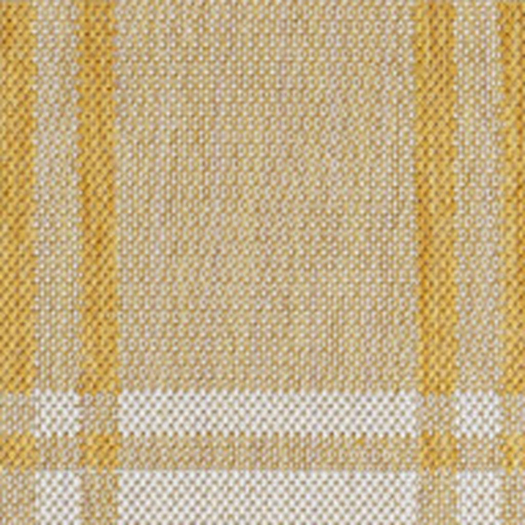 4' X 6' Yellow And Cream Gingham Indoor Outdoor Area Rug - GreatEagleInc