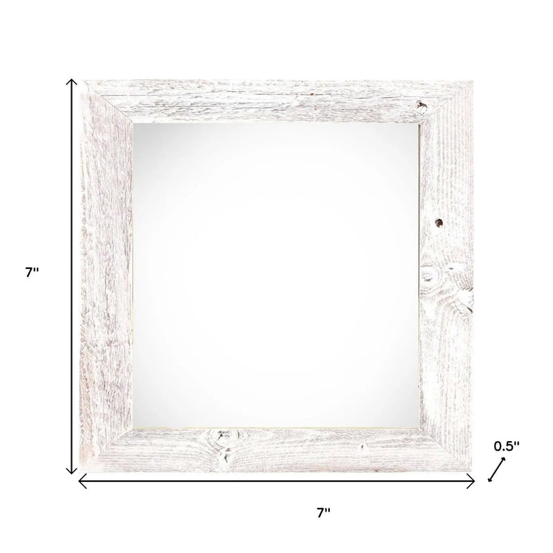 4" x 4" White Solid Wood Tabletop Picture Frame - GreatEagleInc