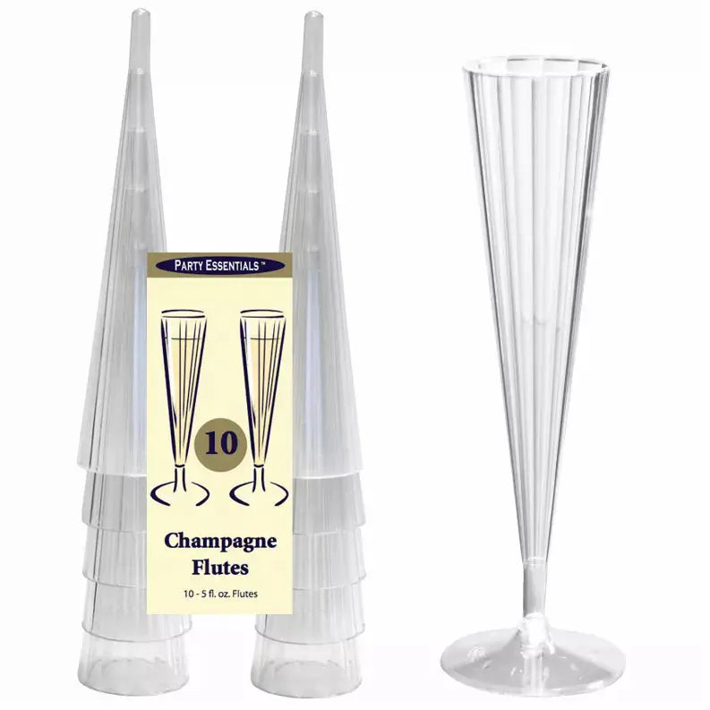 5 Oz. Clear Champagne Flutes True Brands