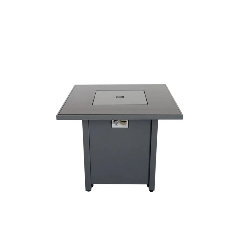 50000 BTU 30" Black Steel Propane Square Fire Pit With Cover Homeroots Outdoor