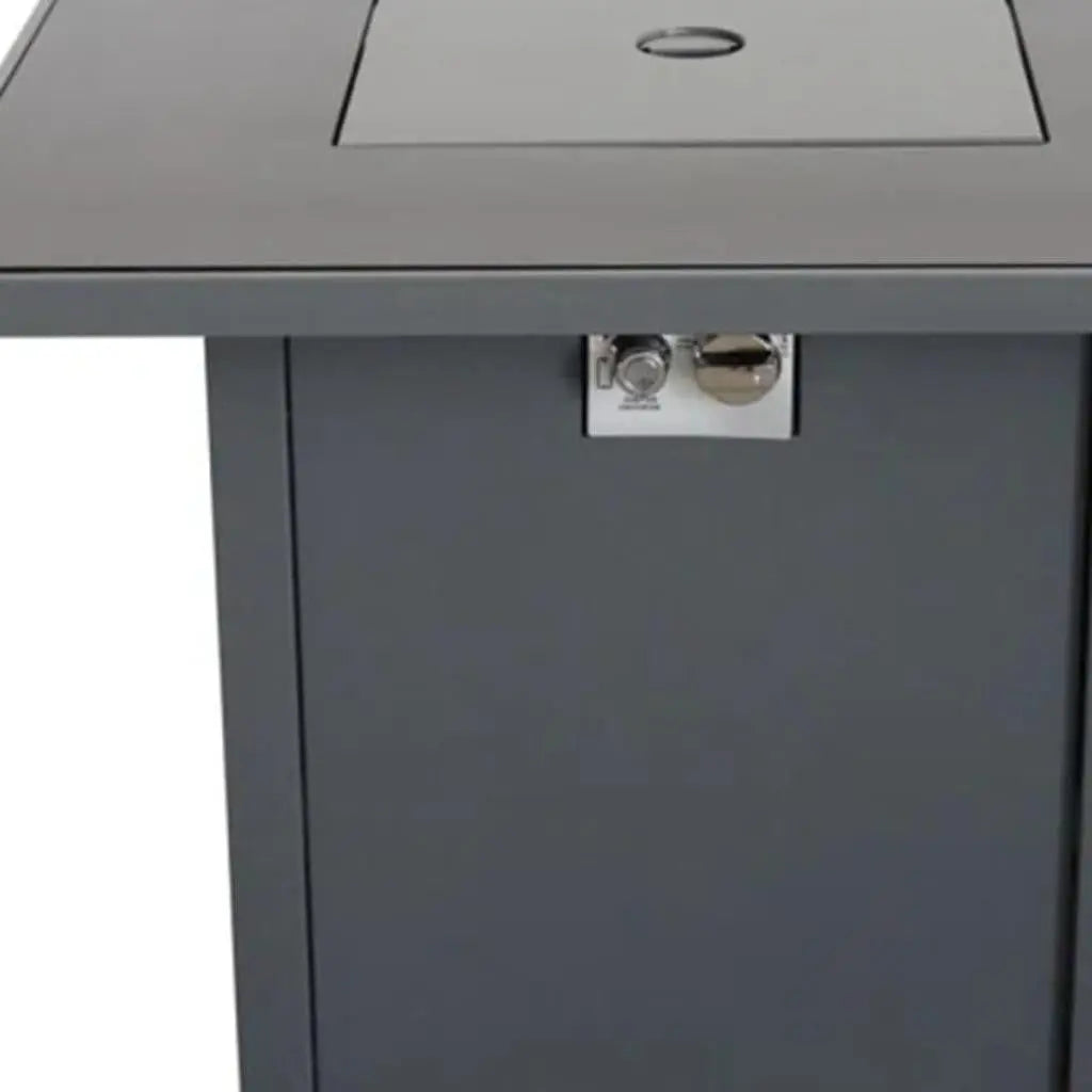 50000 BTU 30" Black Steel Propane Square Fire Pit With Cover Homeroots Outdoor