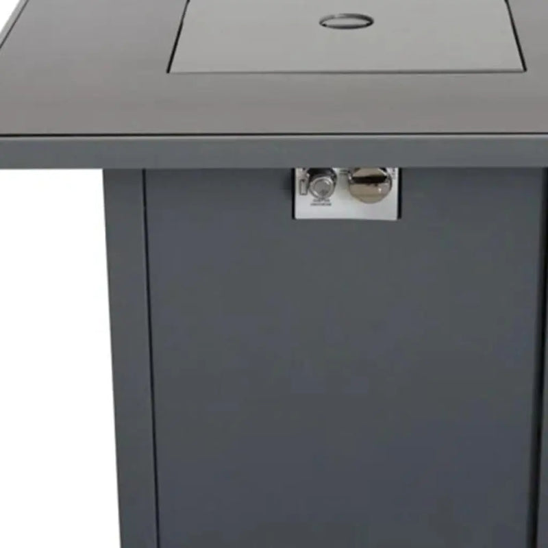 50000 BTU 30" Black Steel Propane Square Fire Pit With Cover Homeroots Outdoor