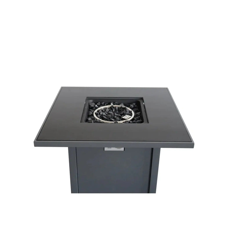 50000 BTU 30" Black Steel Propane Square Fire Pit With Cover Homeroots Outdoor