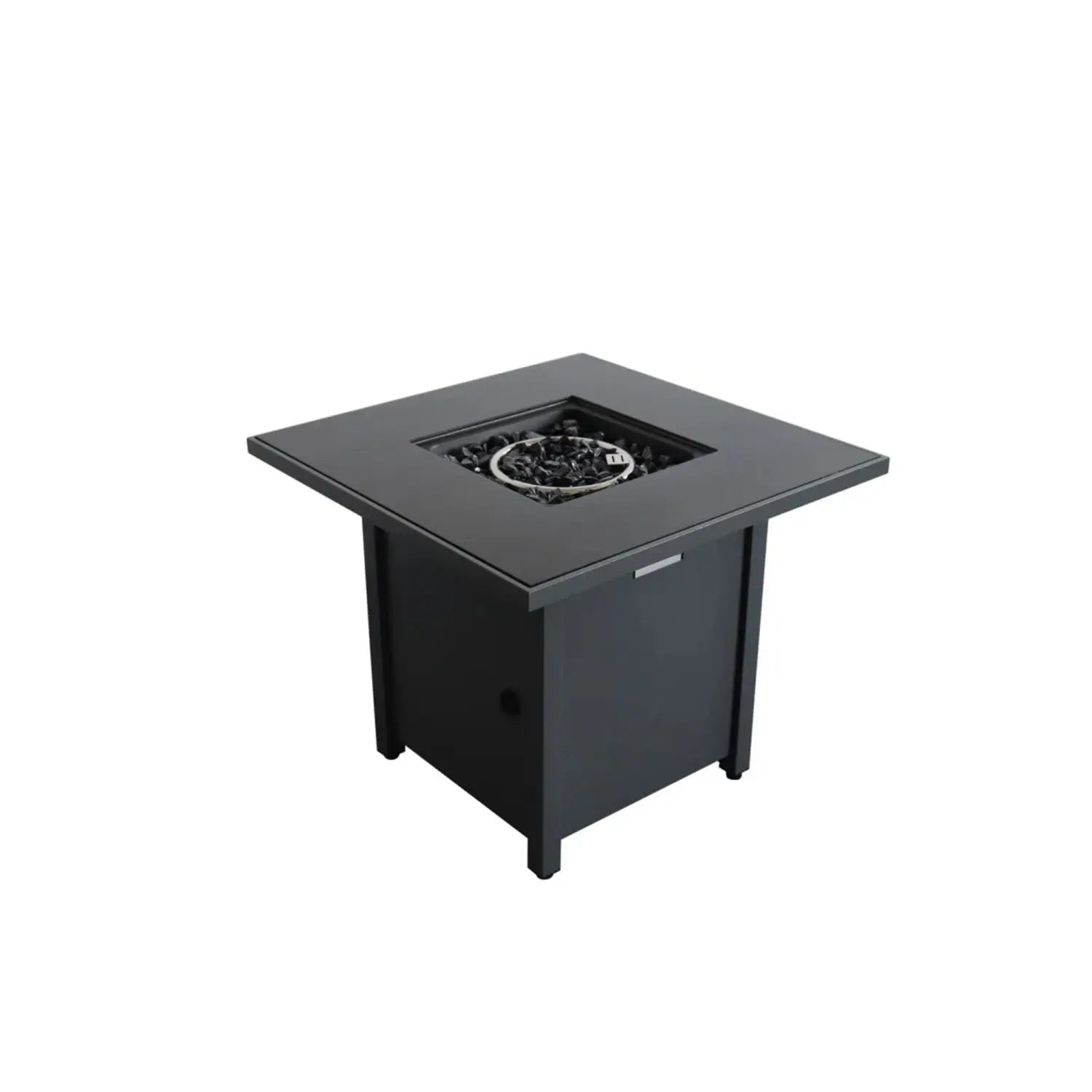 50000 BTU 30" Black Steel Propane Square Fire Pit With Cover Homeroots Outdoor