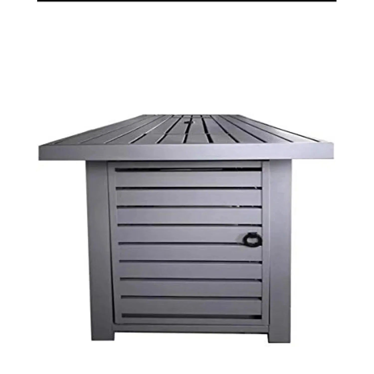 50000 BTU 42" Gray Steel Propane Rectangular Fire Pit With Cover Homeroots Outdoor