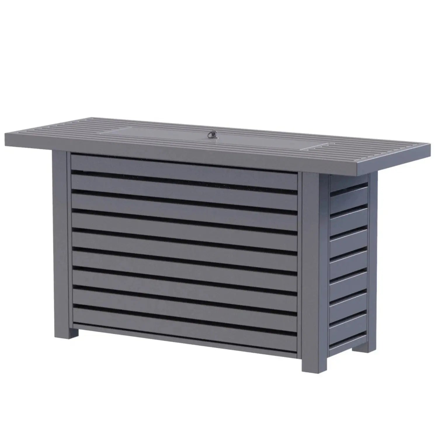 50000 BTU 42" Gray Steel Propane Rectangular Fire Pit With Cover Homeroots Outdoor