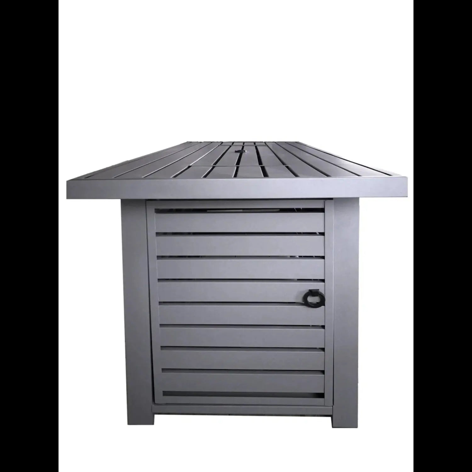 50000 BTU 42" Gray Steel Propane Rectangular Fire Pit With Cover Homeroots Outdoor