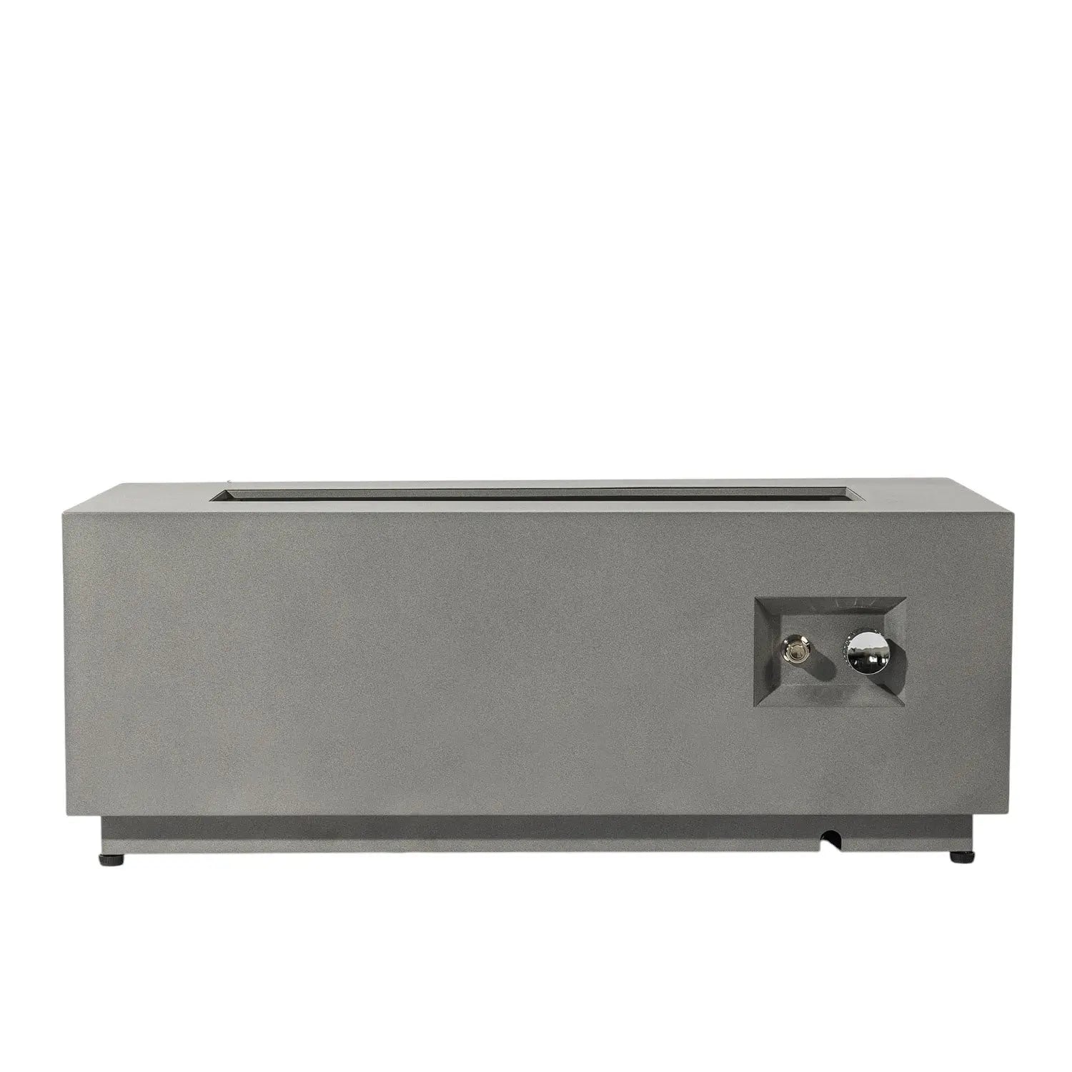50000 BTU 42" Gray Steel Propane Rectangular Fire Pit With Cover Homeroots Outdoor