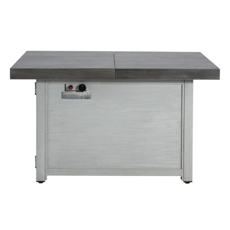 50000 BTU 45" Gray Aluminum Propane Rectangular Fire Pit With Cover Homeroots Outdoor
