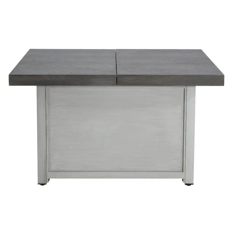 50000 BTU 45" Gray Aluminum Propane Rectangular Fire Pit With Cover Homeroots Outdoor
