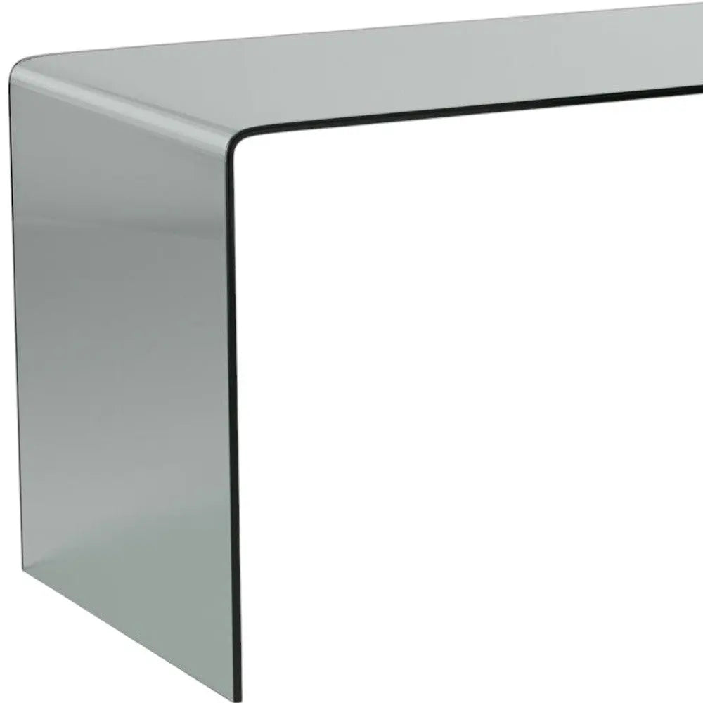 50" Clear Glass Computer Desk Homeroots Office