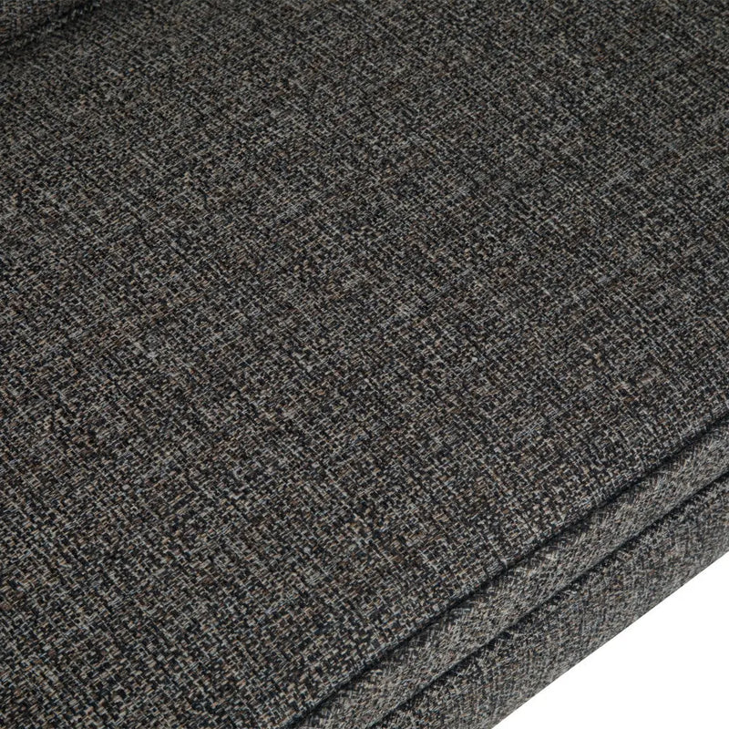 50" Gray and Brown Fabric and Wood Upholstered Bench Homeroots Living Room