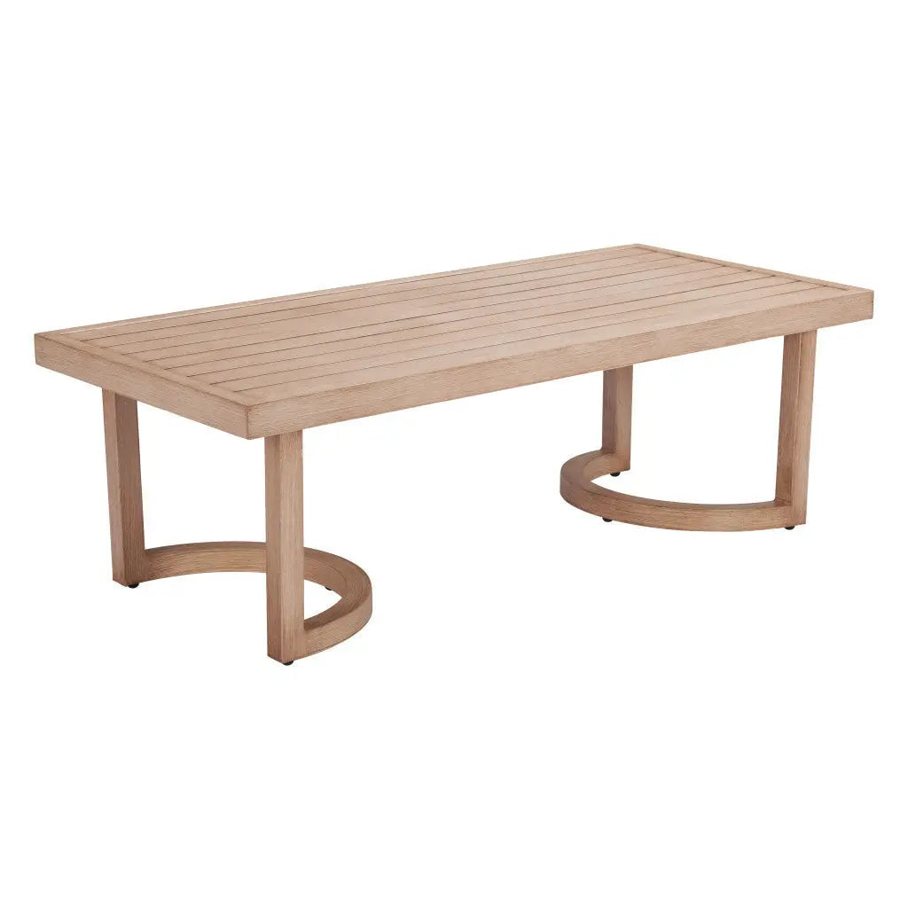 51" Brown Aluminum Outdoor Coffee Table Homeroots Outdoor