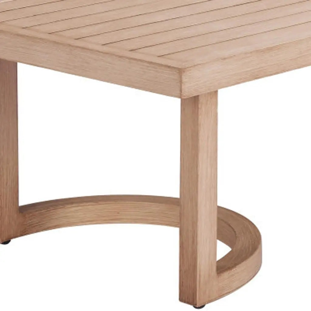 51" Brown Aluminum Outdoor Coffee Table Homeroots Outdoor