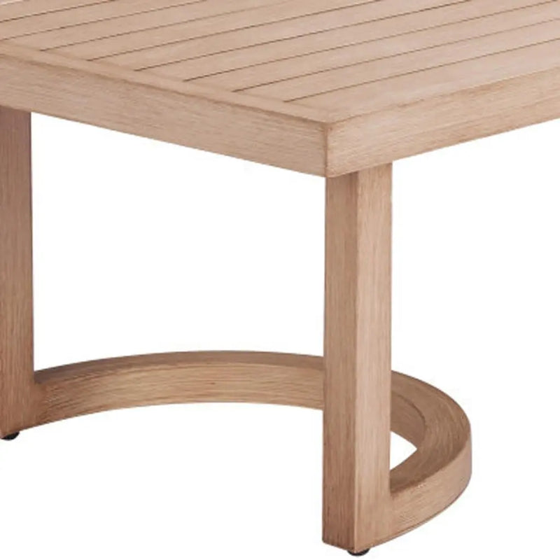 51" Brown Aluminum Outdoor Coffee Table Homeroots Outdoor