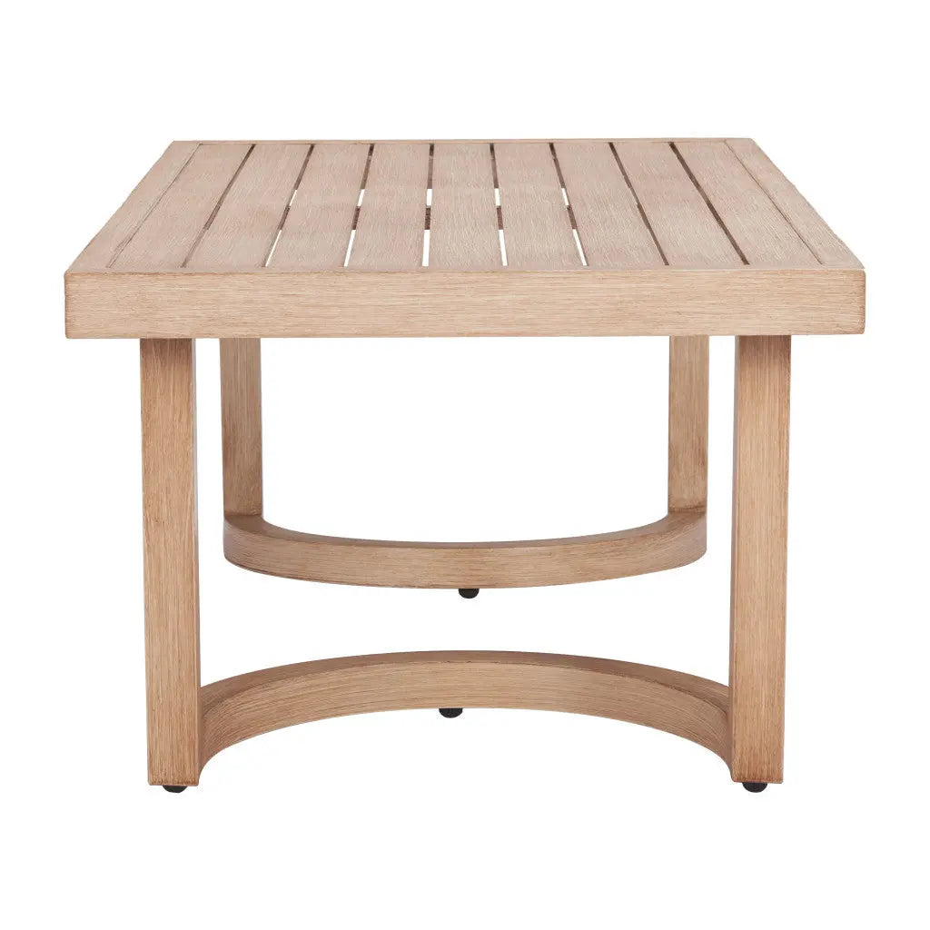 51" Brown Aluminum Outdoor Coffee Table Homeroots Outdoor