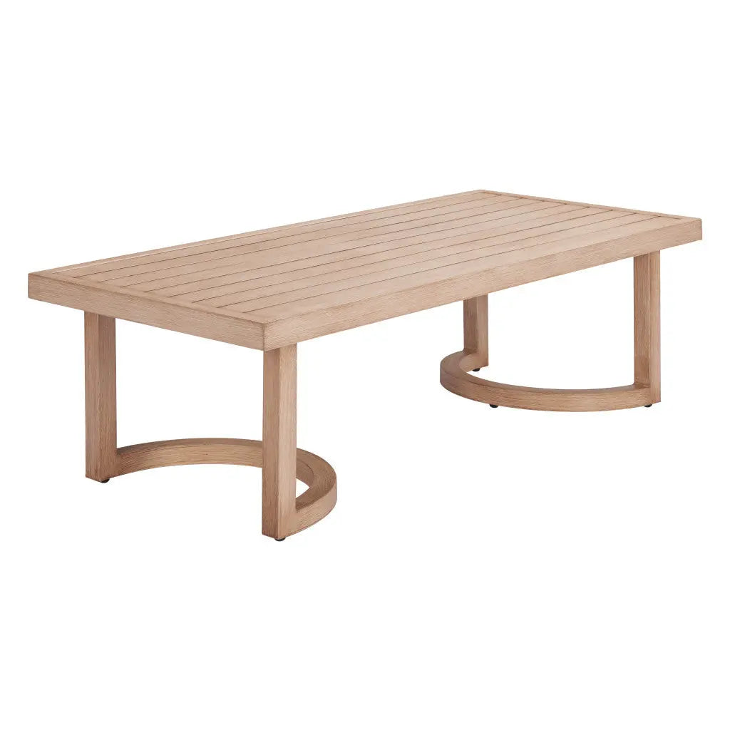 51" Brown Aluminum Outdoor Coffee Table Homeroots Outdoor