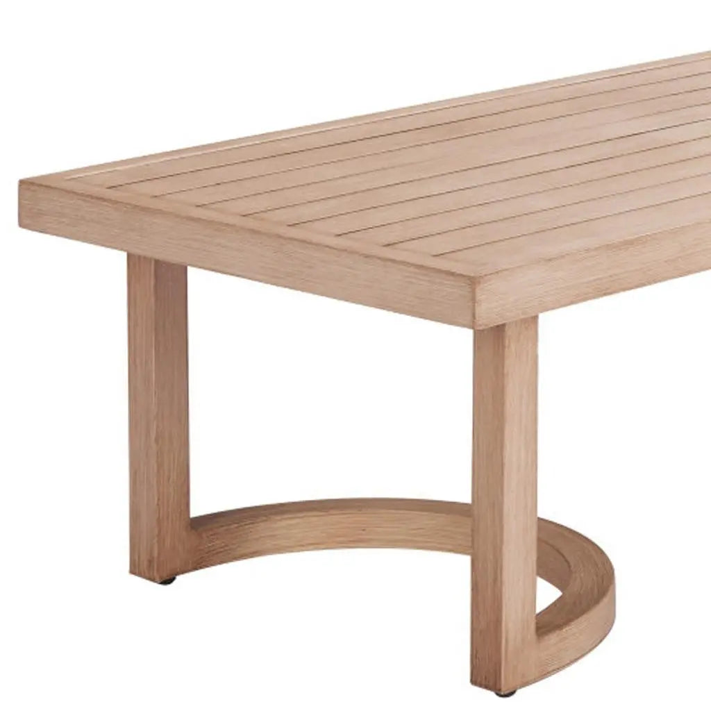 51" Brown Aluminum Outdoor Coffee Table Homeroots Outdoor