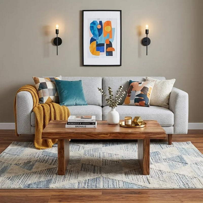 51" Brown Solid Wood Live Edge Coffee Table Homeroots Living Room
