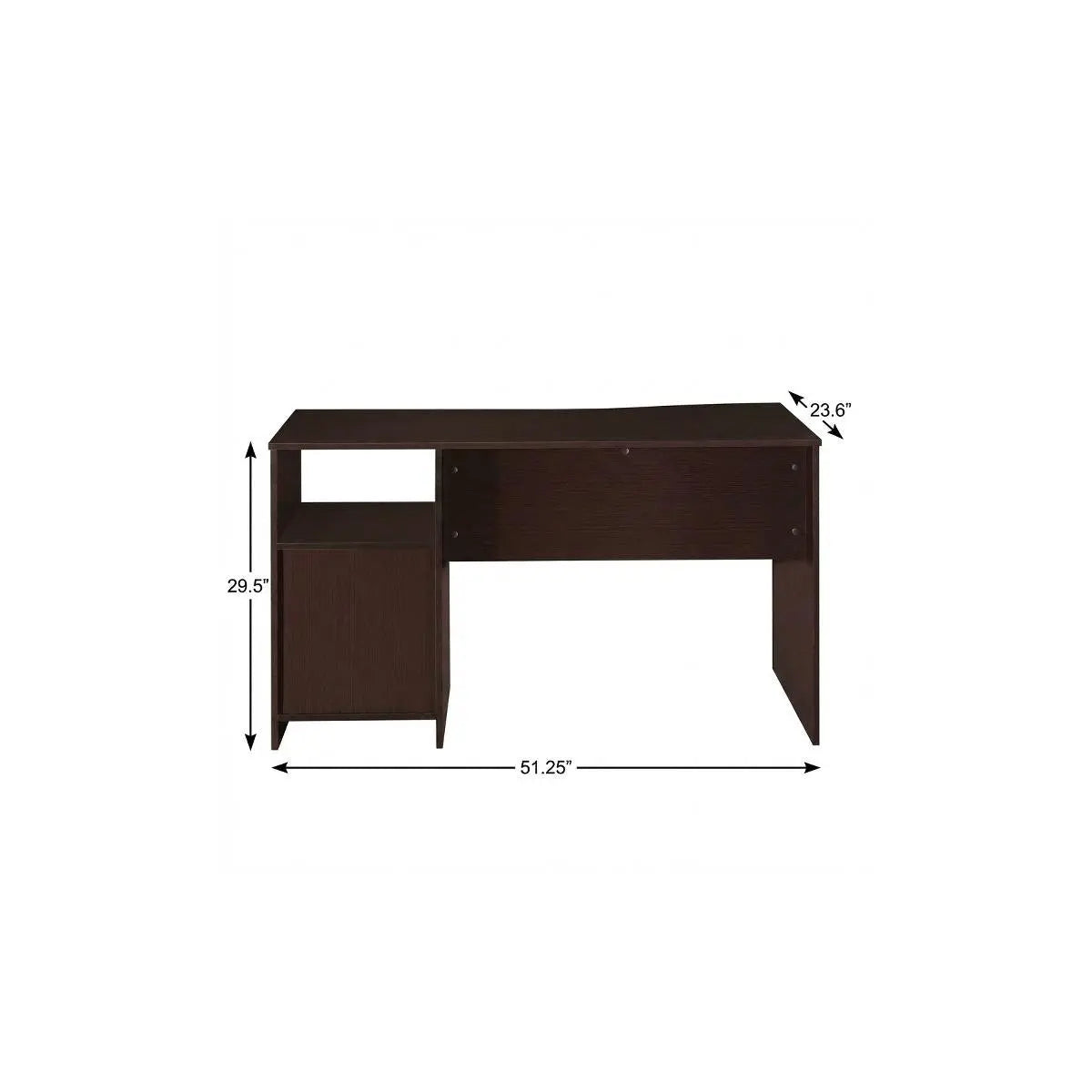 51" Brown Wood Computer Desk With Three Drawers Homeroots Office