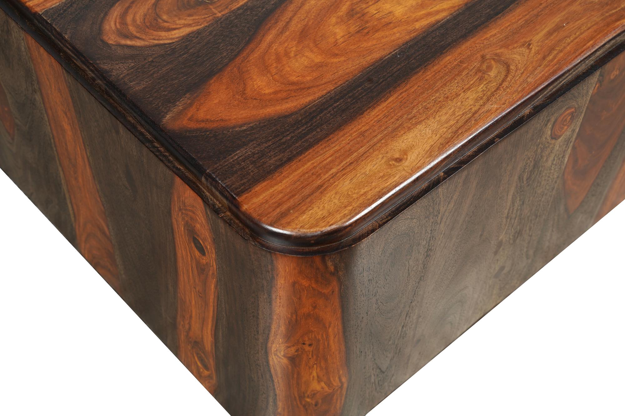 51" Dark Brown Solid Wood Solid Coffee Table Homeroots Living Room