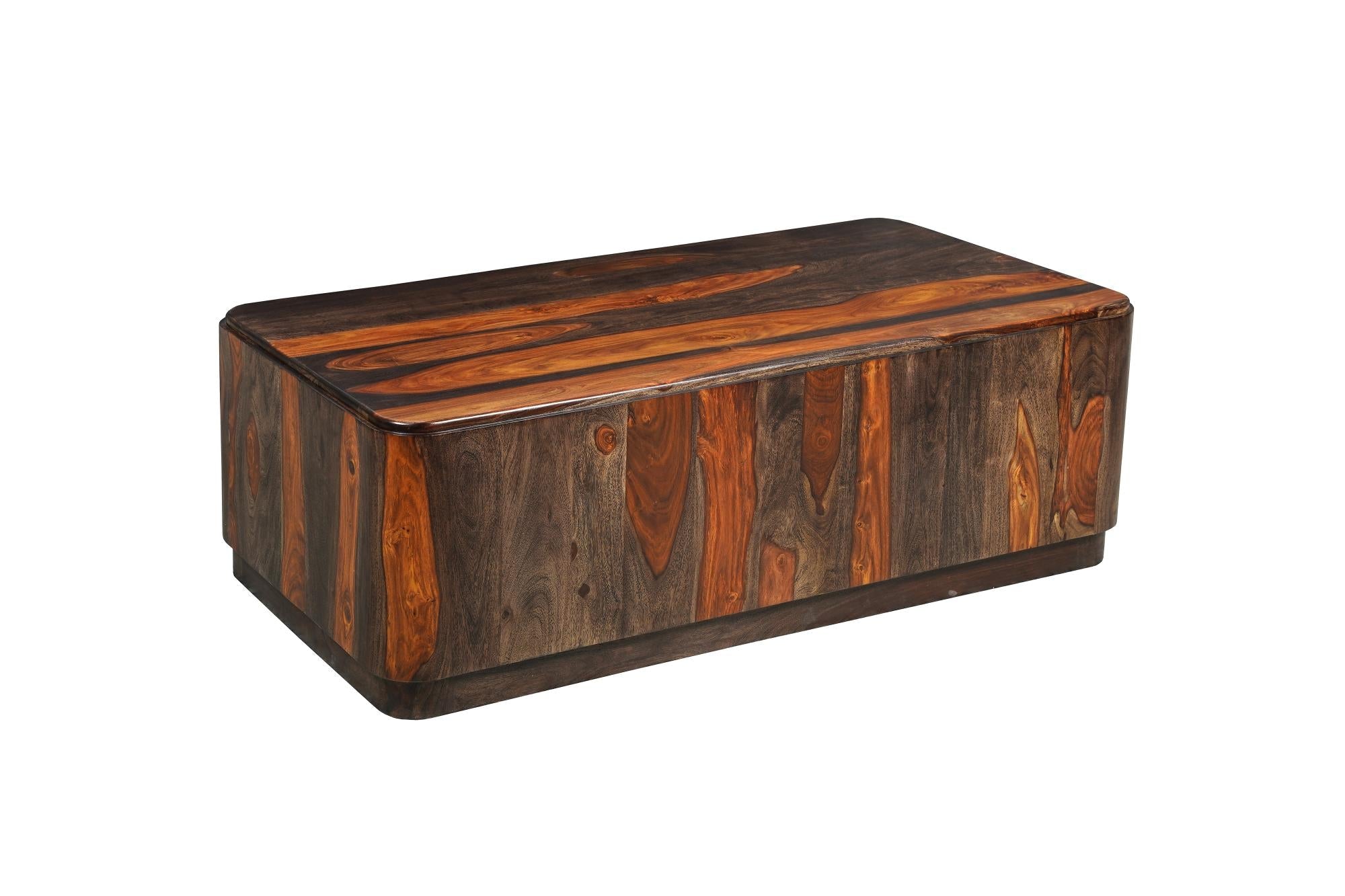 51" Dark Brown Solid Wood Solid Coffee Table Homeroots Living Room