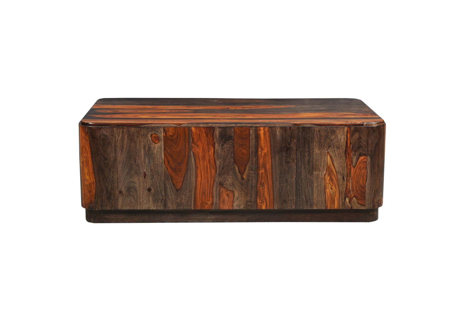 51" Dark Brown Solid Wood Solid Coffee Table Homeroots Living Room