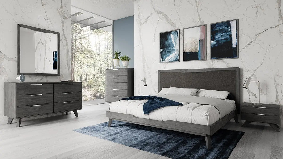 51" Grey Wash Solid Wood Six Drawer Double Dresser Homeroots Bed & Bath