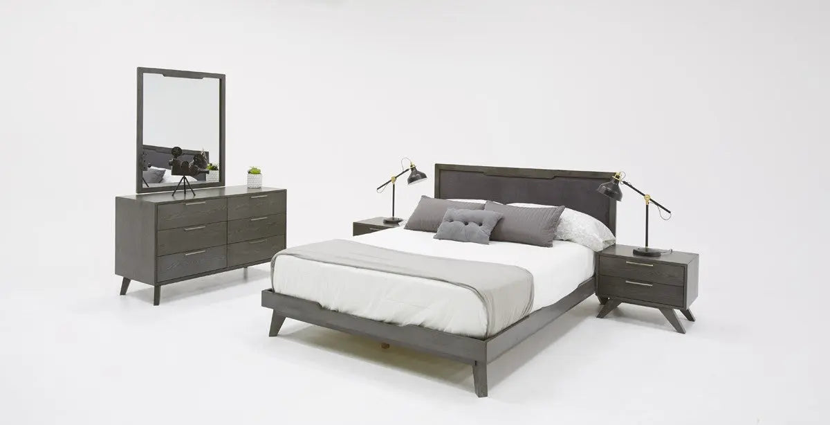51" Grey Wash Solid Wood Six Drawer Double Dresser Homeroots Bed & Bath