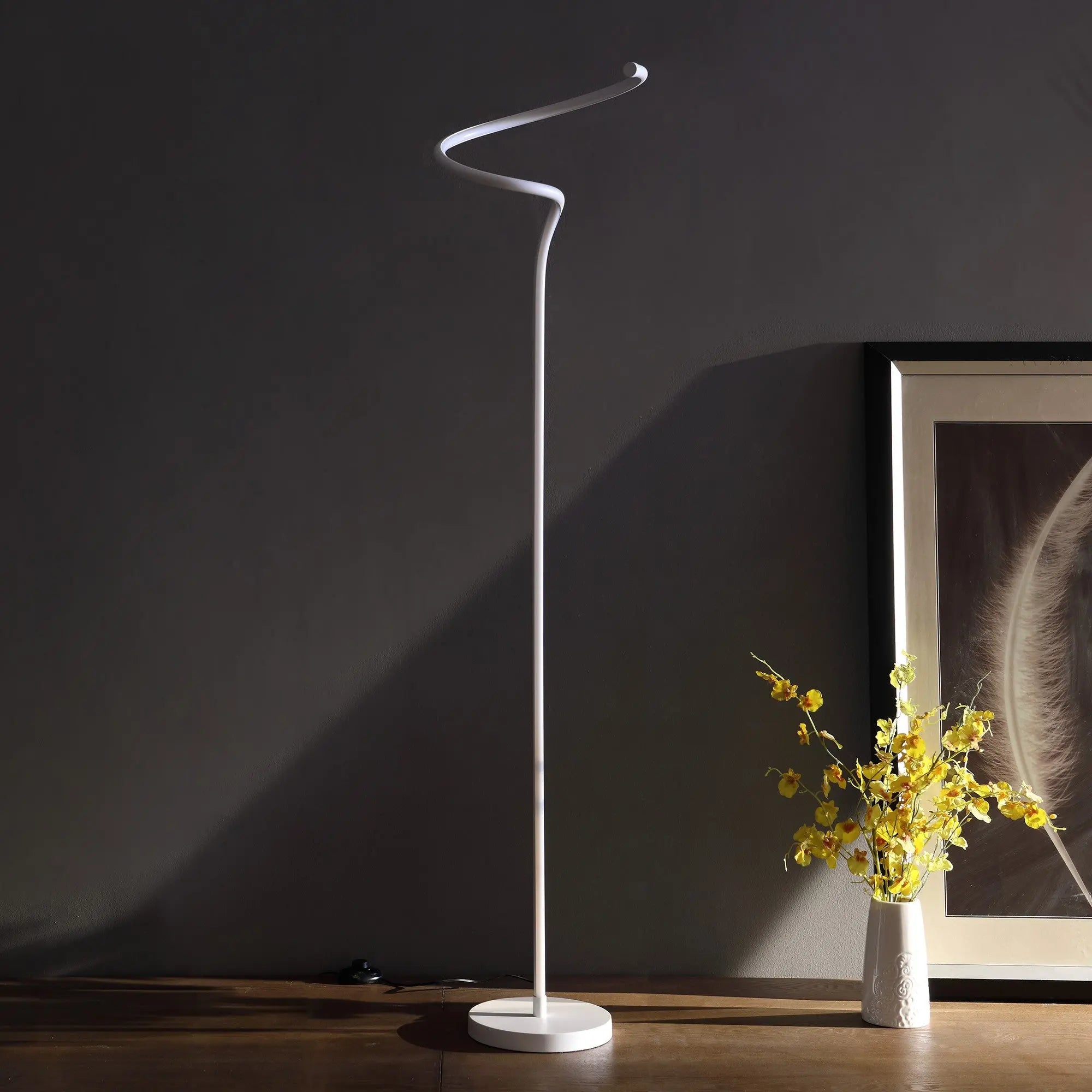 51" White LED Novelty Floor Lamp With White - GreatEagleInc