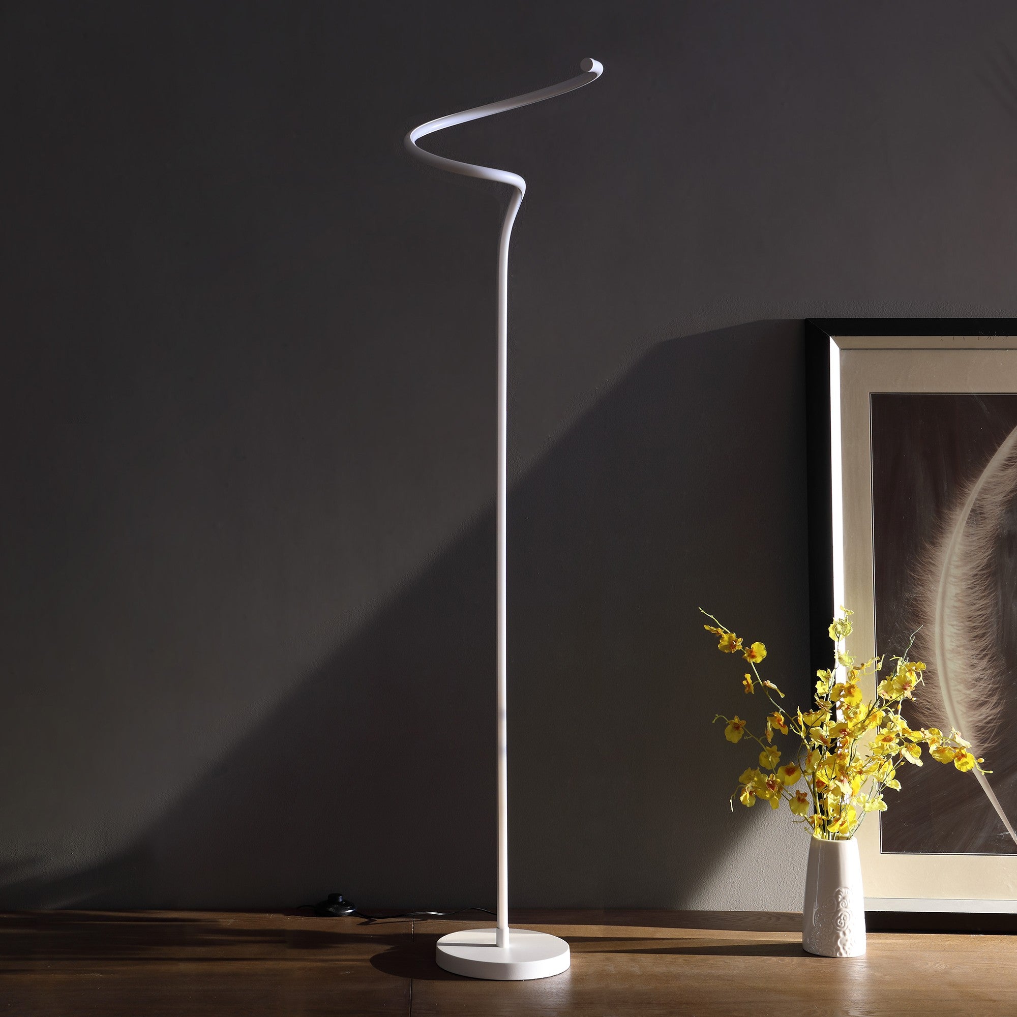 51" White LED Novelty Floor Lamp With White - GreatEagleInc