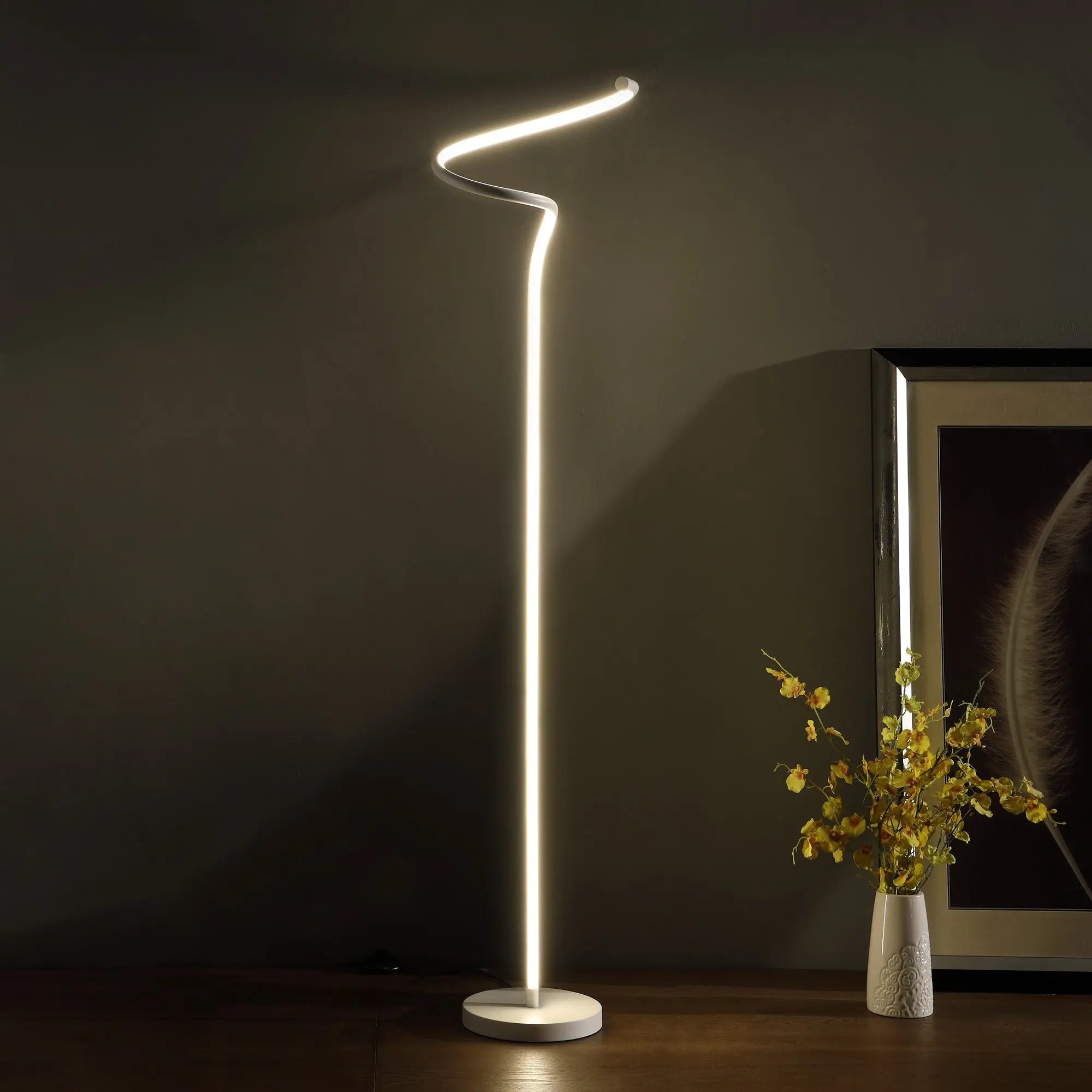 51" White LED Novelty Floor Lamp With White - GreatEagleInc