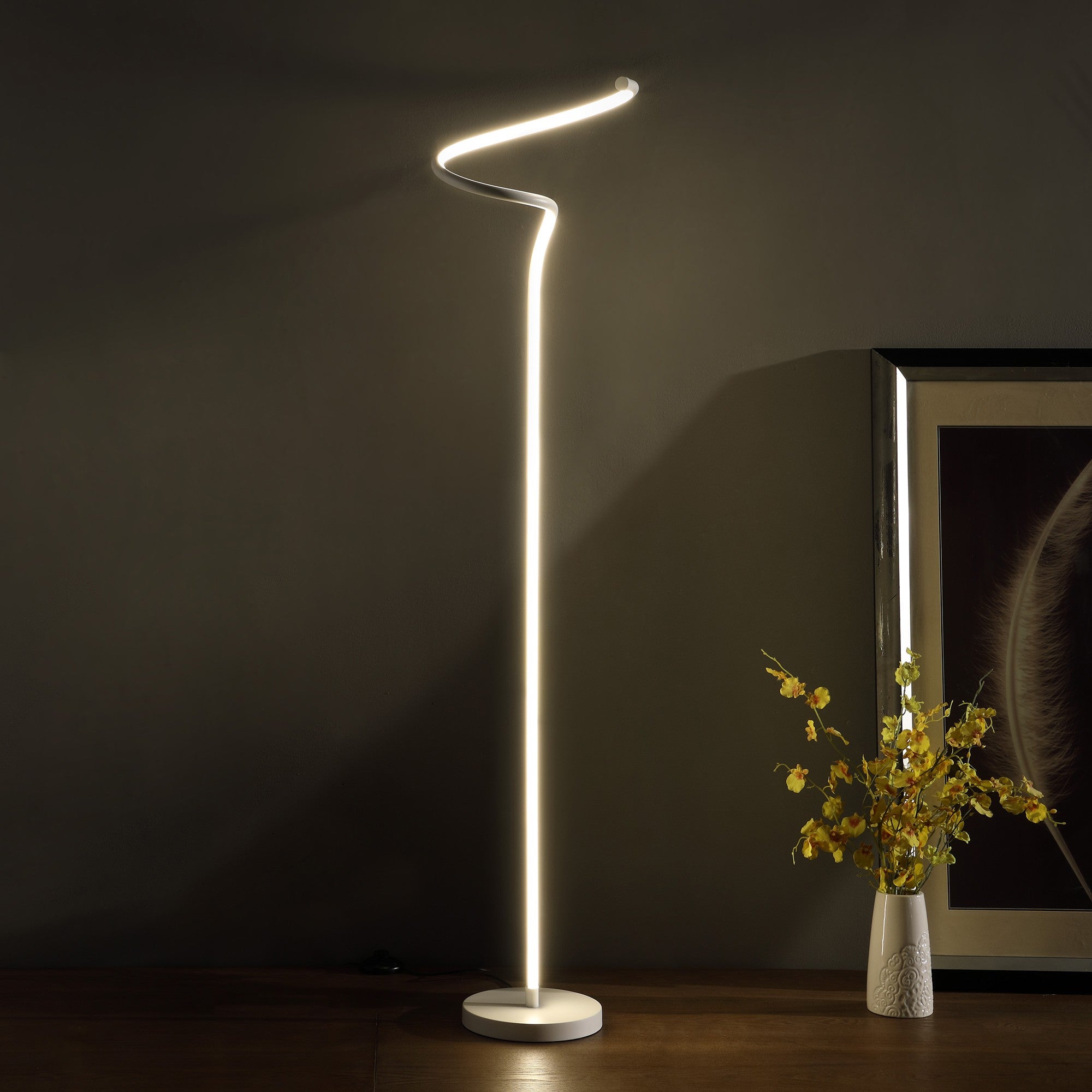 51" White LED Novelty Floor Lamp With White - GreatEagleInc