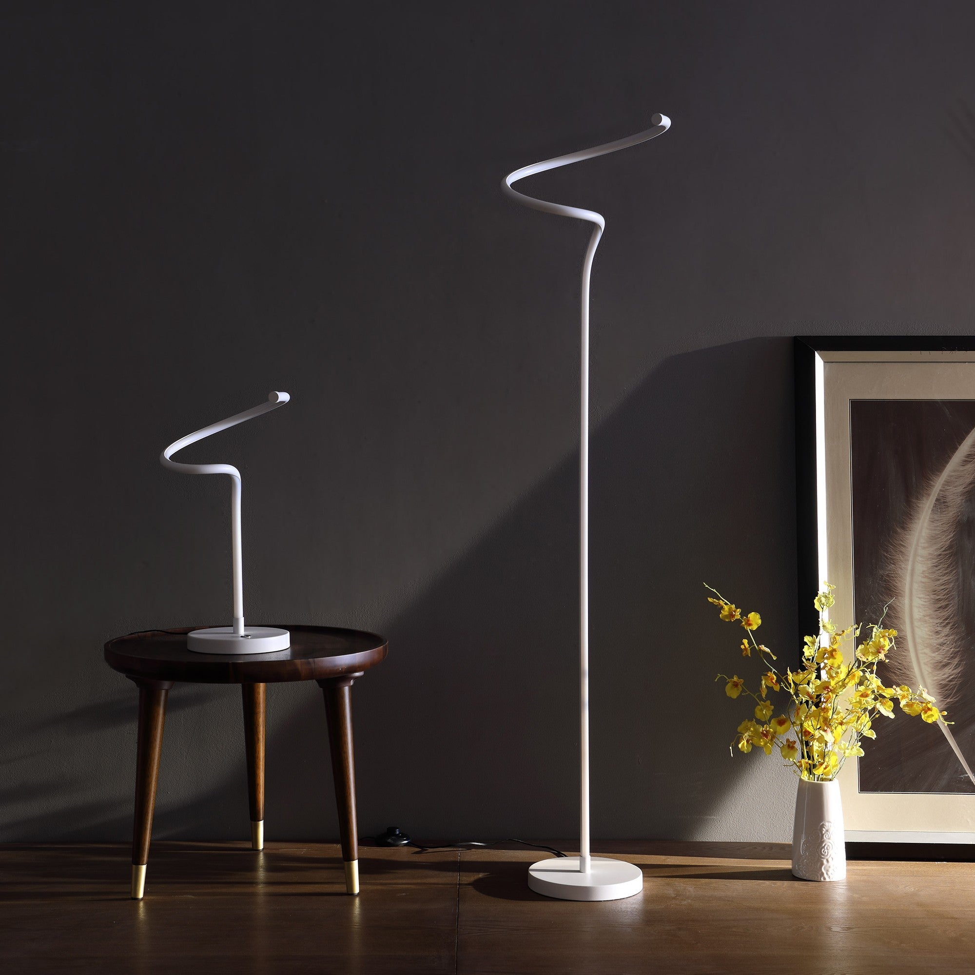 51" White LED Novelty Floor Lamp With White - GreatEagleInc