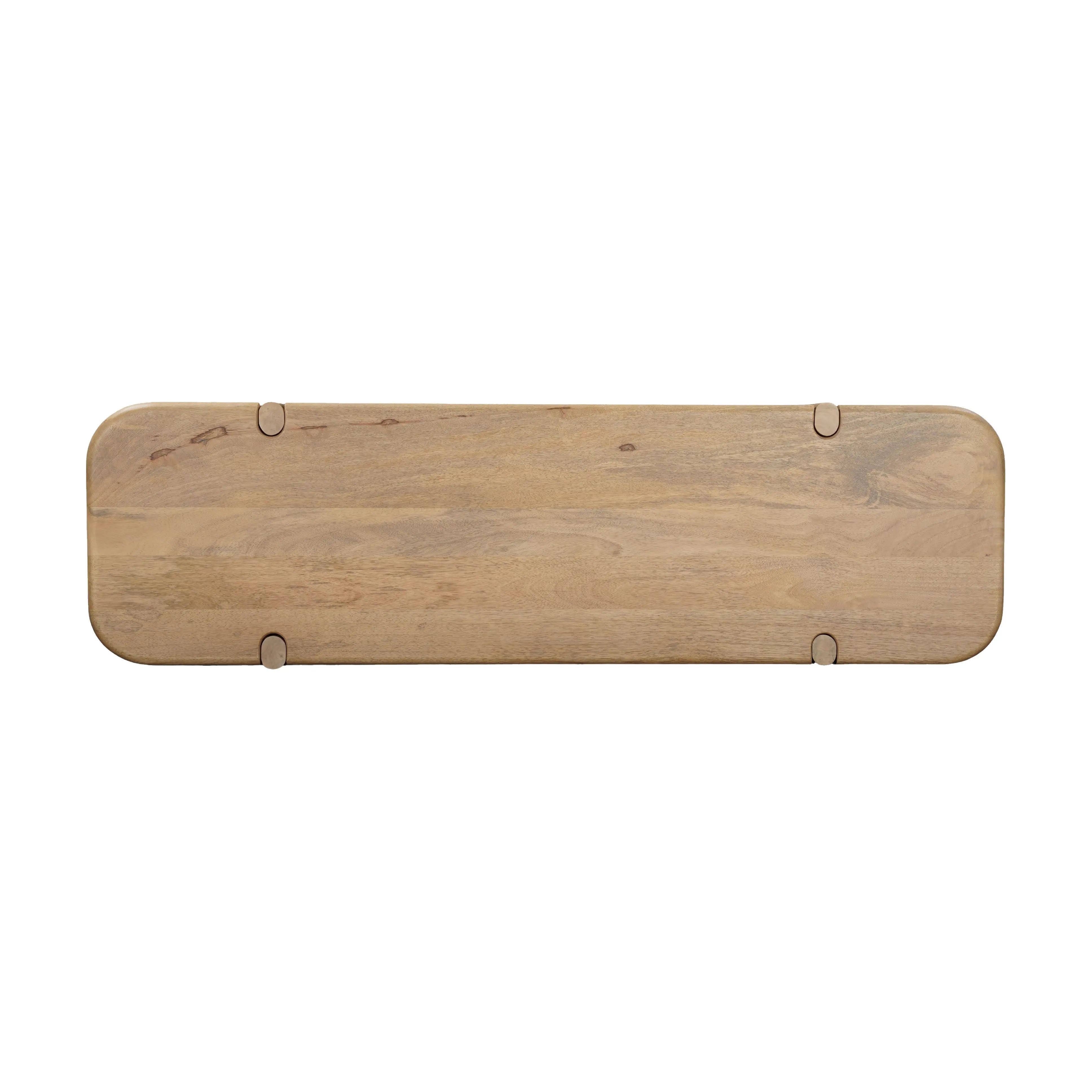 52" Natural Solid Wood Solid Console Table Homeroots Living Room