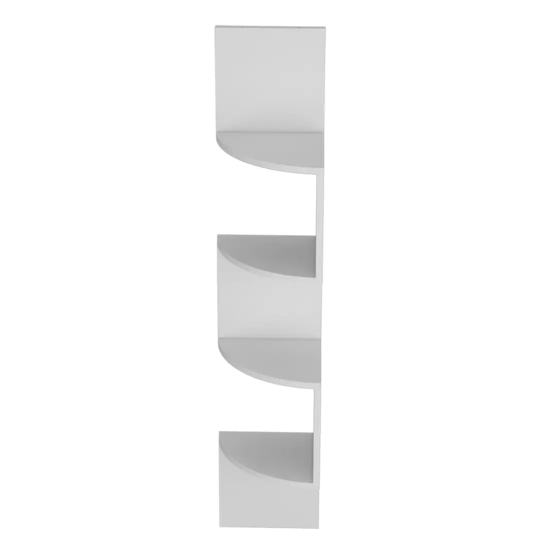 52" White Wood Wall Mounted Corner Shelf Homeroots Organization